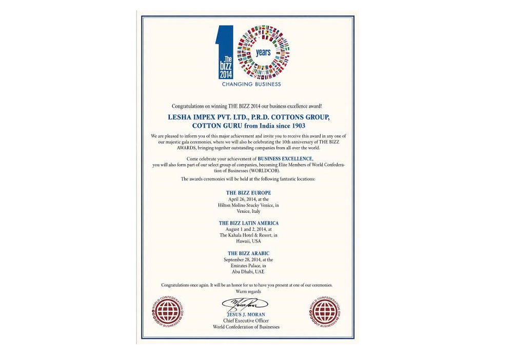 Business Excellence Award 2014