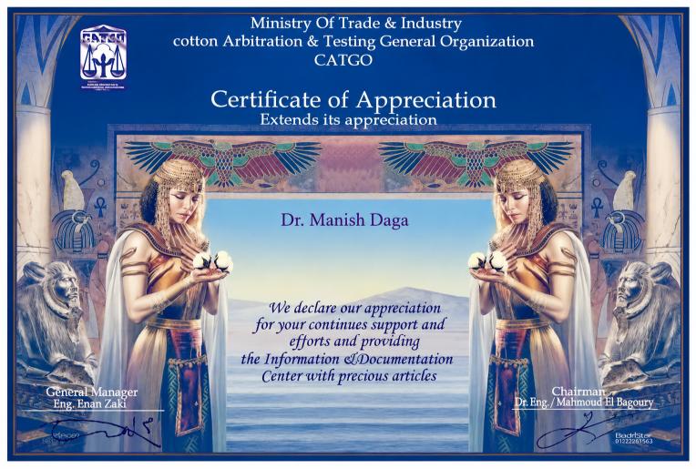Certifcate of Appreciation